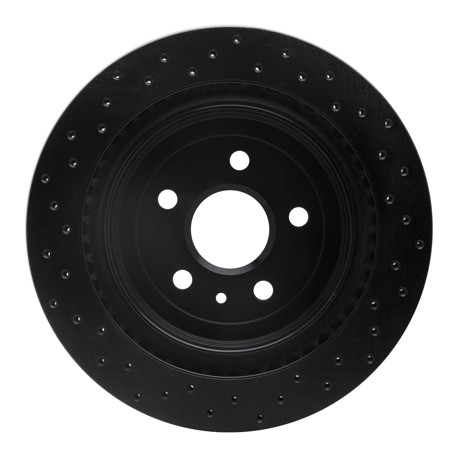 Drilled Brake Rotor [Black], 2008-2014 GM