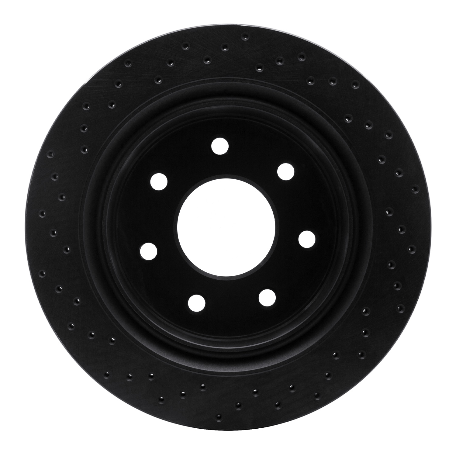 Drilled Brake Rotor [Black], 2012-2014 Ford/Lincoln/Mercury/Mazda