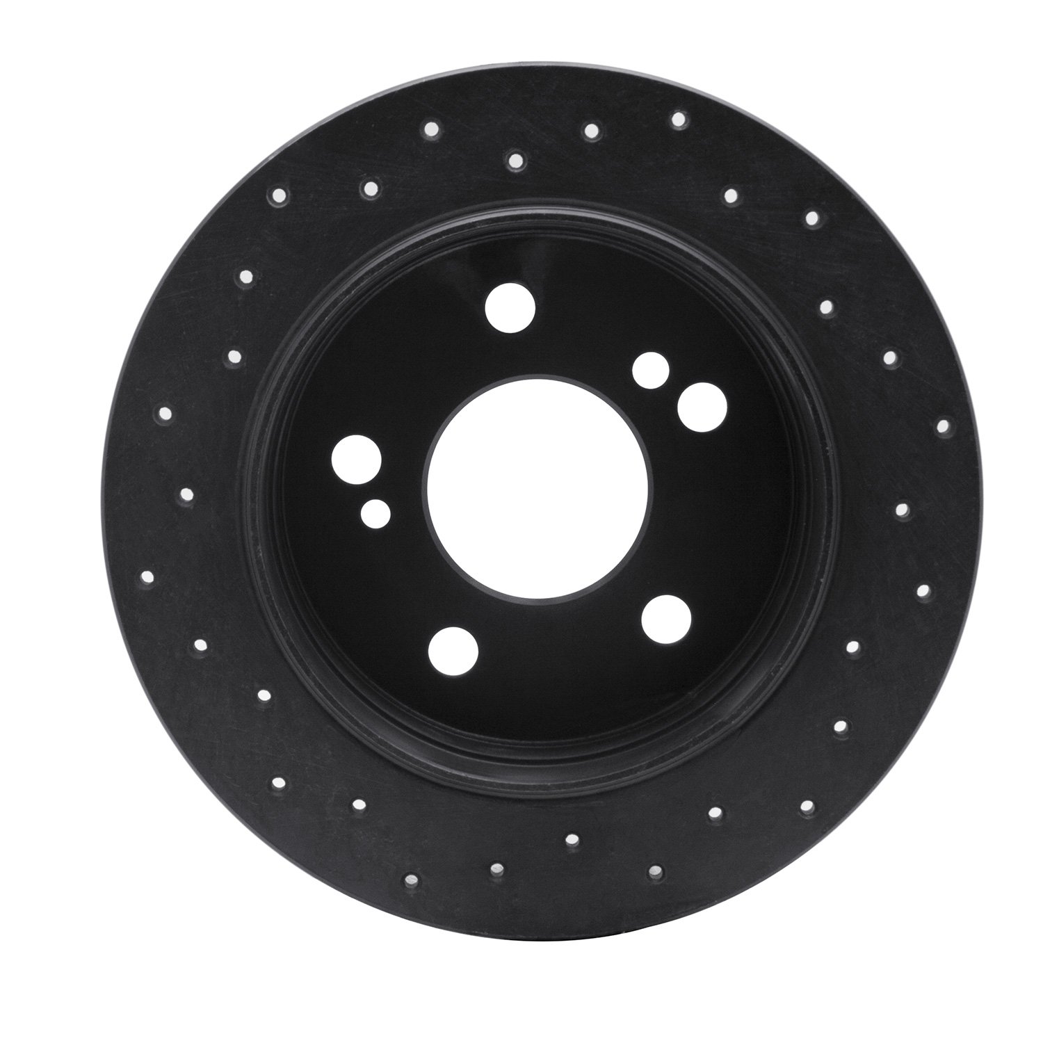 623-63015R Drilled Brake Rotor [Black], 1983-1995 Mercedes-Benz, Position: Rear Right