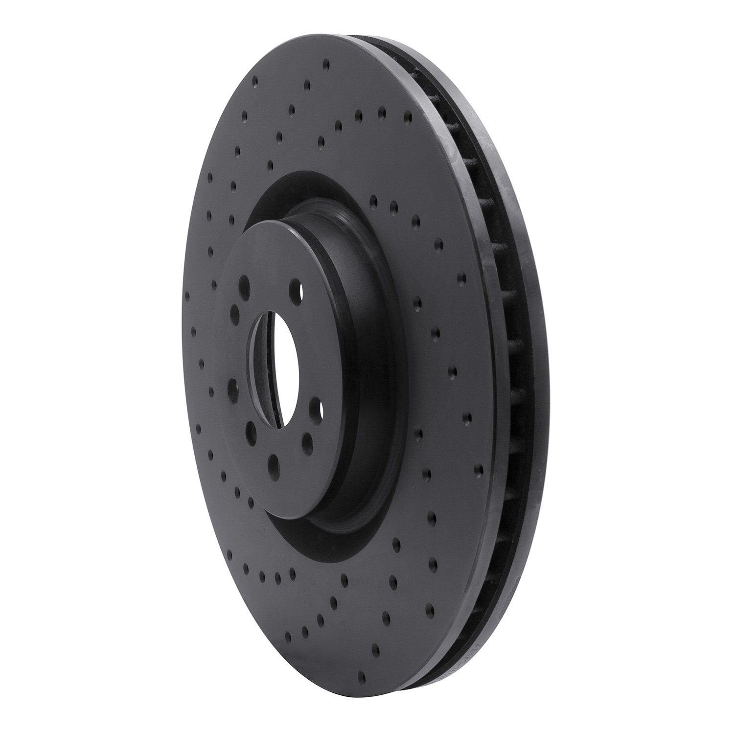 623-63136L Drilled Brake Rotor [Black], 2007-2009 Mercedes-Benz, Position: Front Left