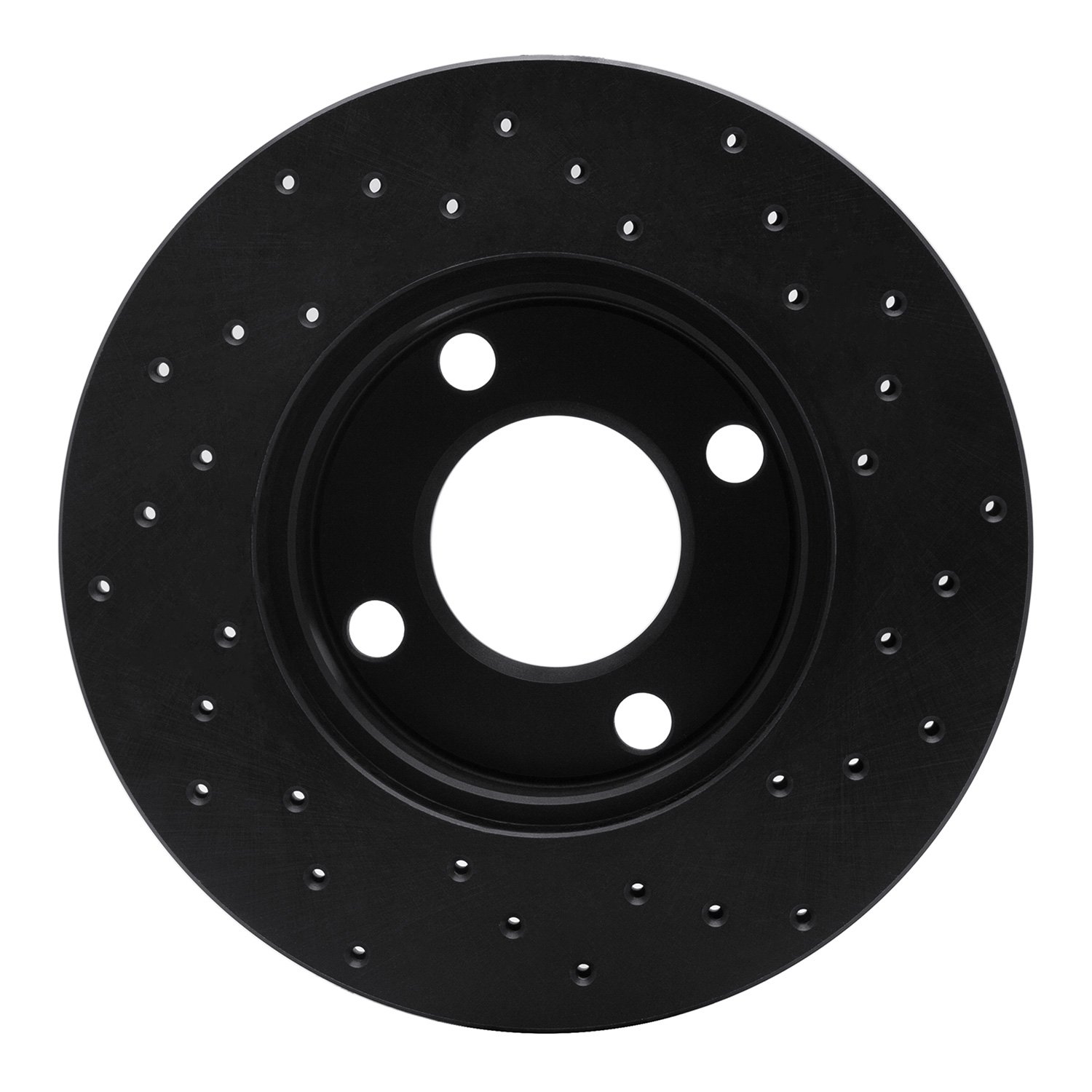 623-73005L Drilled Brake Rotor [Black], 1984-1987 Audi/Volkswagen, Position: Front Left