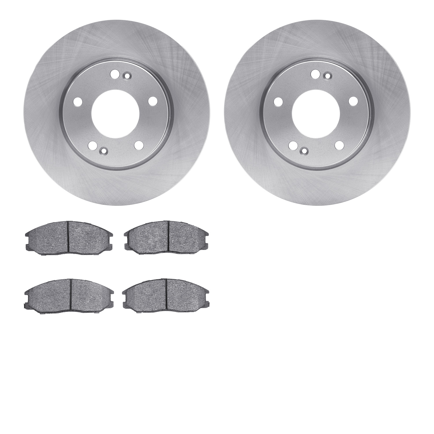 6302-03024 Brake Rotors with 3000-Series Ceramic Brake Pads Kit, 2001-2005 Kia/Hyundai/Genesis, Position: Front