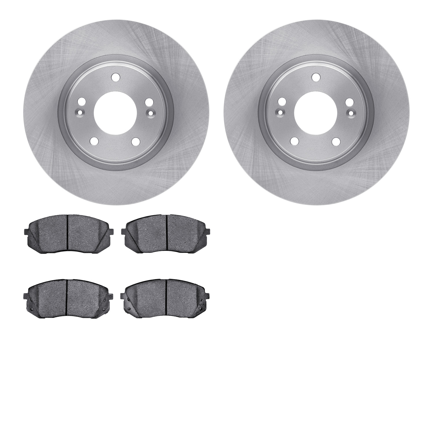 6302-03046 Brake Rotors with 3000-Series Ceramic Brake Pads Kit, 2015-2015 Kia/Hyundai/Genesis, Position: Front