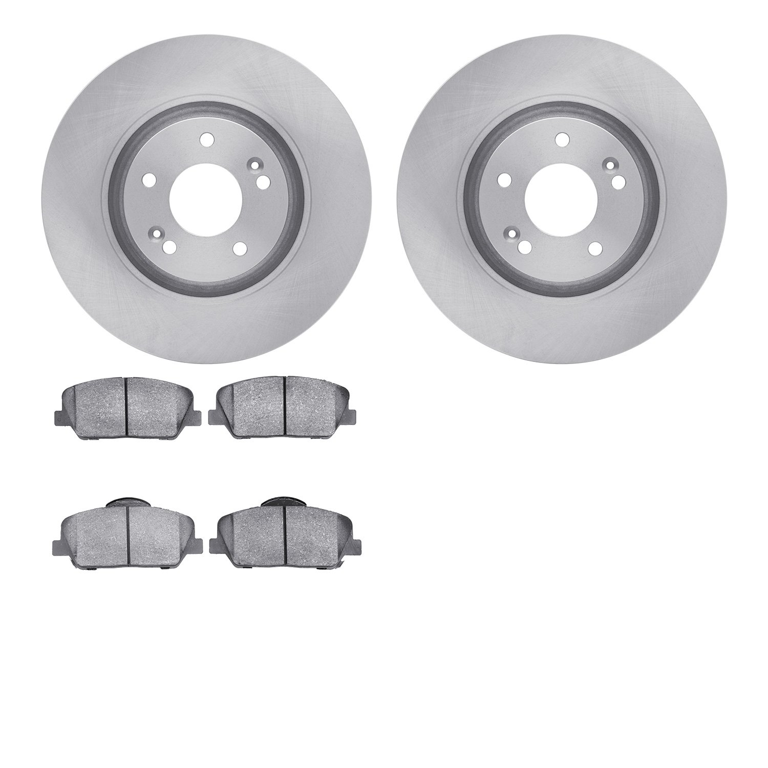 6302-03063 Brake Rotors with 3000-Series Ceramic Brake Pads Kit, 2011-2015 Kia/Hyundai/Genesis, Position: Front