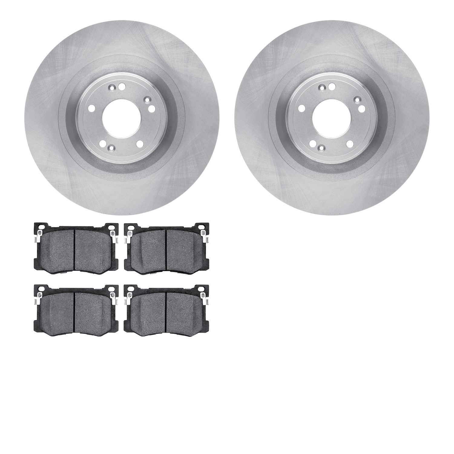 6302-03077 Brake Rotors with 3000-Series Ceramic Brake Pads Kit, 2015-2017 Kia/Hyundai/Genesis, Position: Front