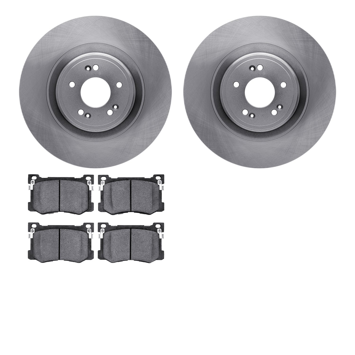 6302-03078 Brake Rotors with 3000-Series Ceramic Brake Pads Kit, 2018-2020 Kia/Hyundai/Genesis, Position: Front