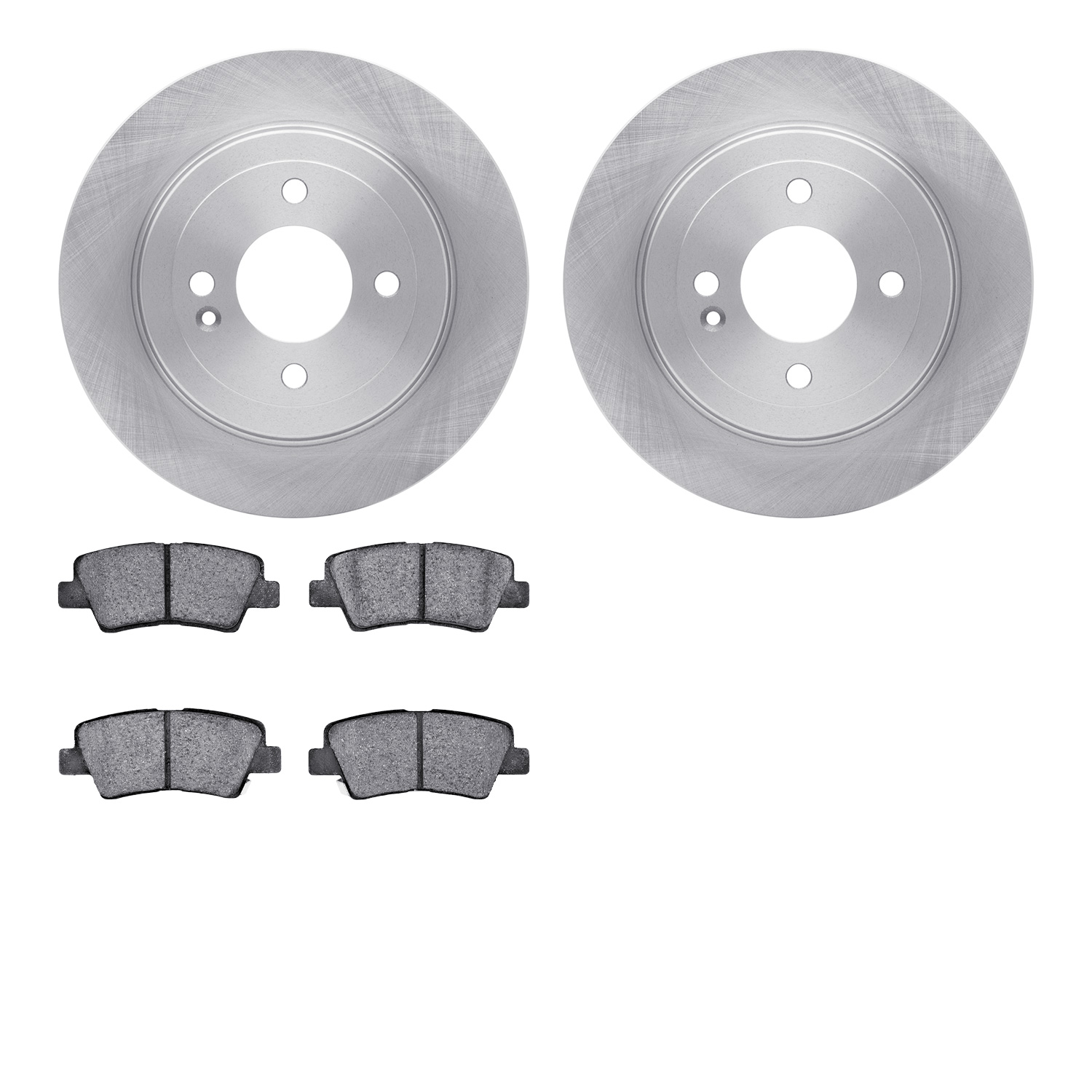 6302-03079 Brake Rotors with 3000-Series Ceramic Brake Pads Kit, Fits Select Multiple Makes/Models, Position: Rear