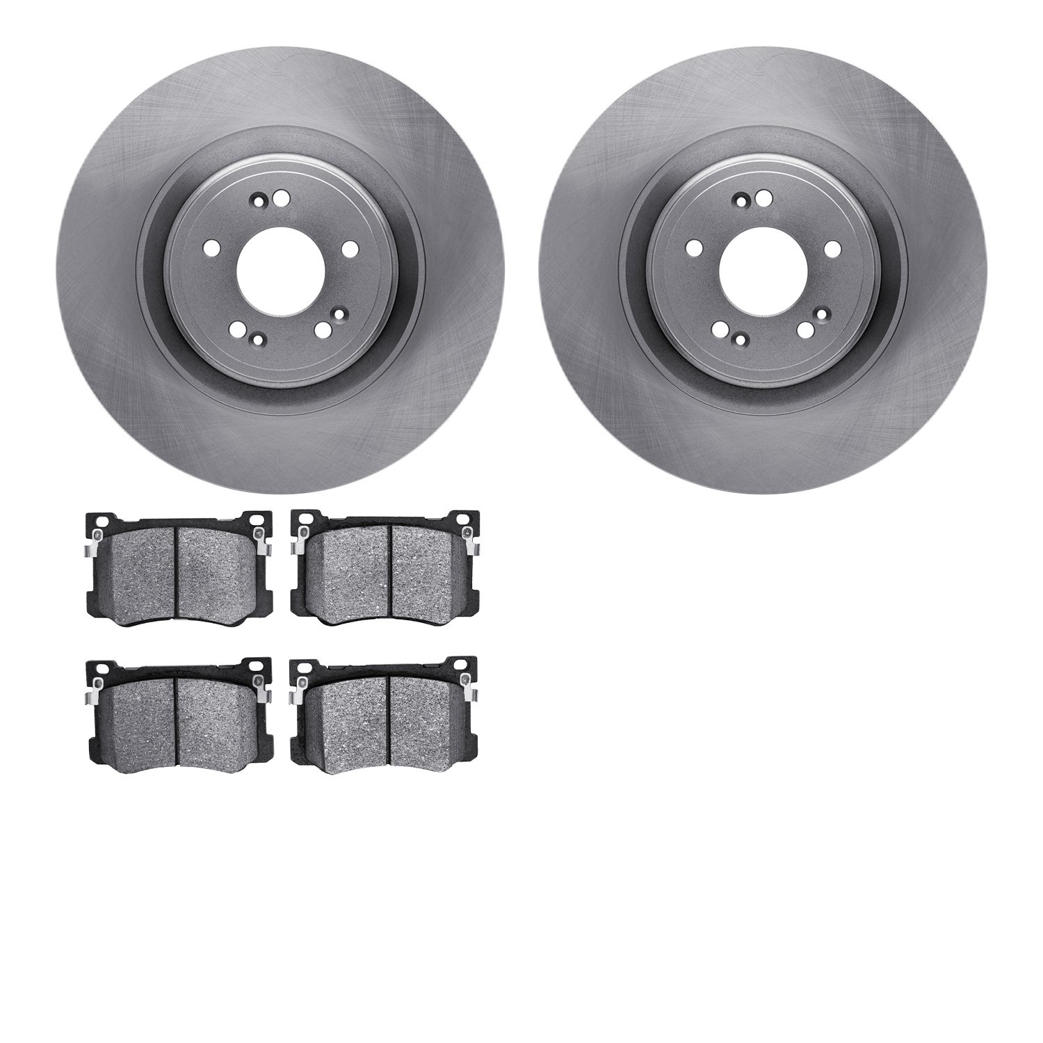 6302-03104 Brake Rotors with 3000-Series Ceramic Brake Pads Kit, 2018-2020 Kia/Hyundai/Genesis, Position: Front