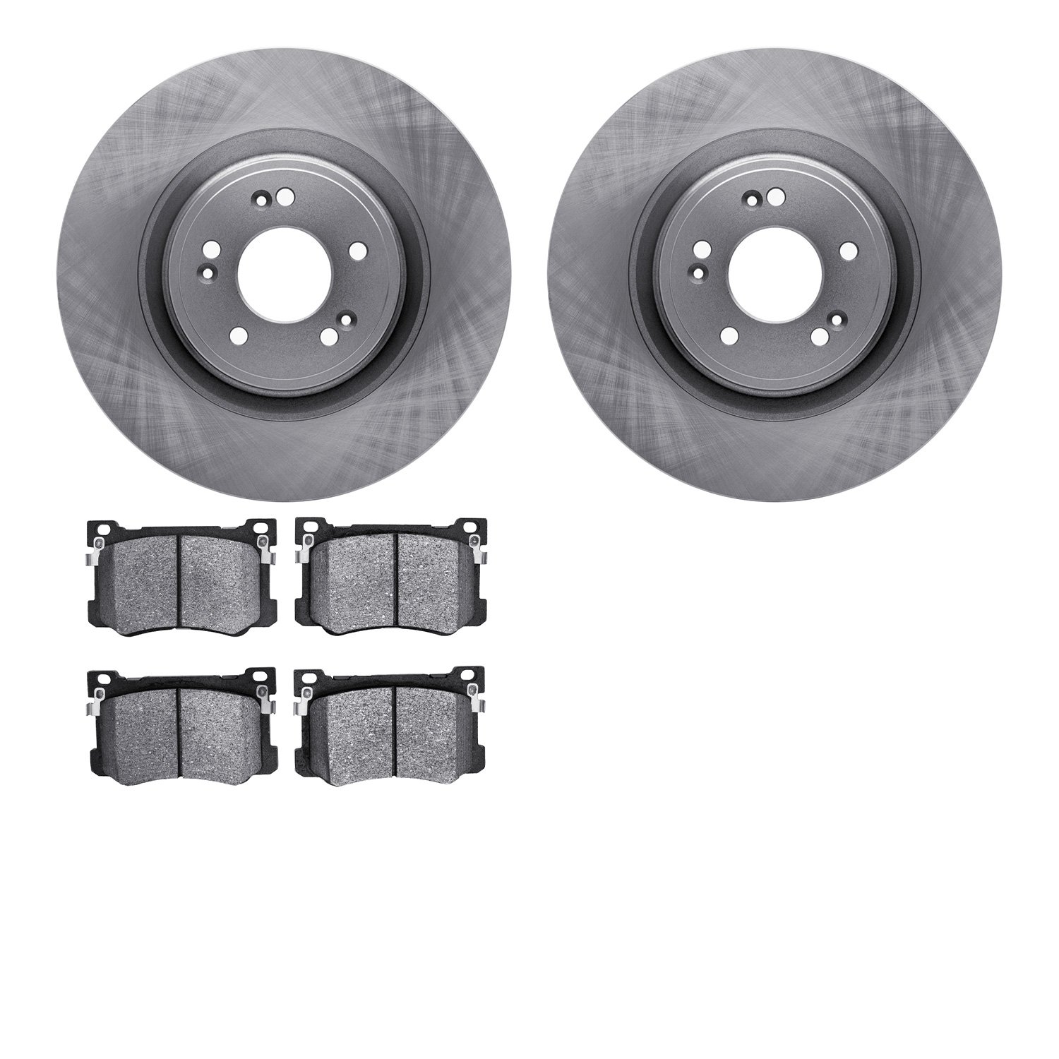 6302-03105 Brake Rotors with 3000-Series Ceramic Brake Pads Kit, 2018-2020 Kia/Hyundai/Genesis, Position: Front