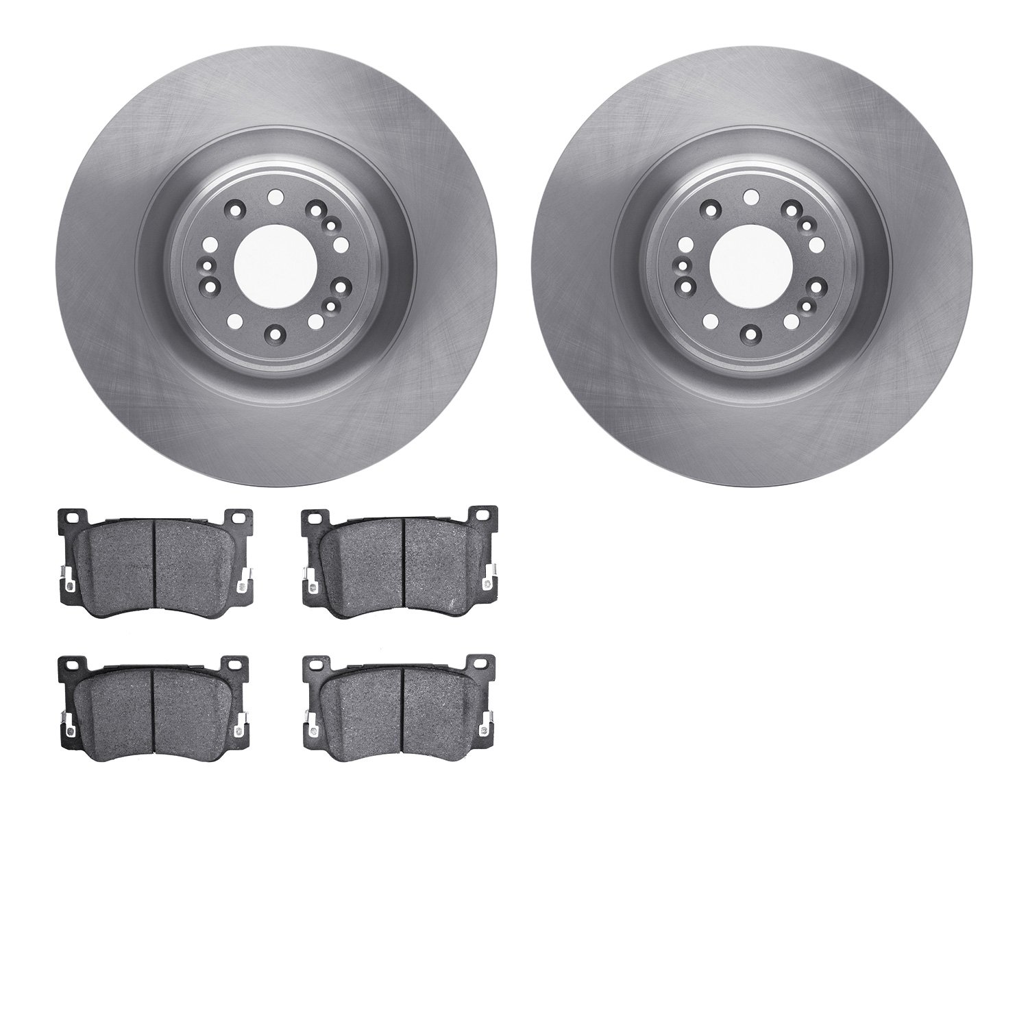 6302-10001 Brake Rotors with 3000-Series Ceramic Brake Pads Kit, Fits Select Kia/Hyundai/Genesis, Position: Front