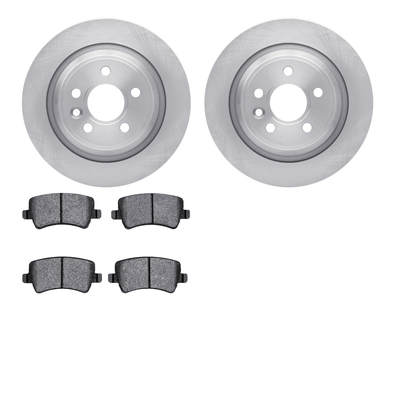 6302-11018 Brake Rotors with 3000-Series Ceramic Brake Pads Kit, 2012-2015 Land Rover, Position: Rear