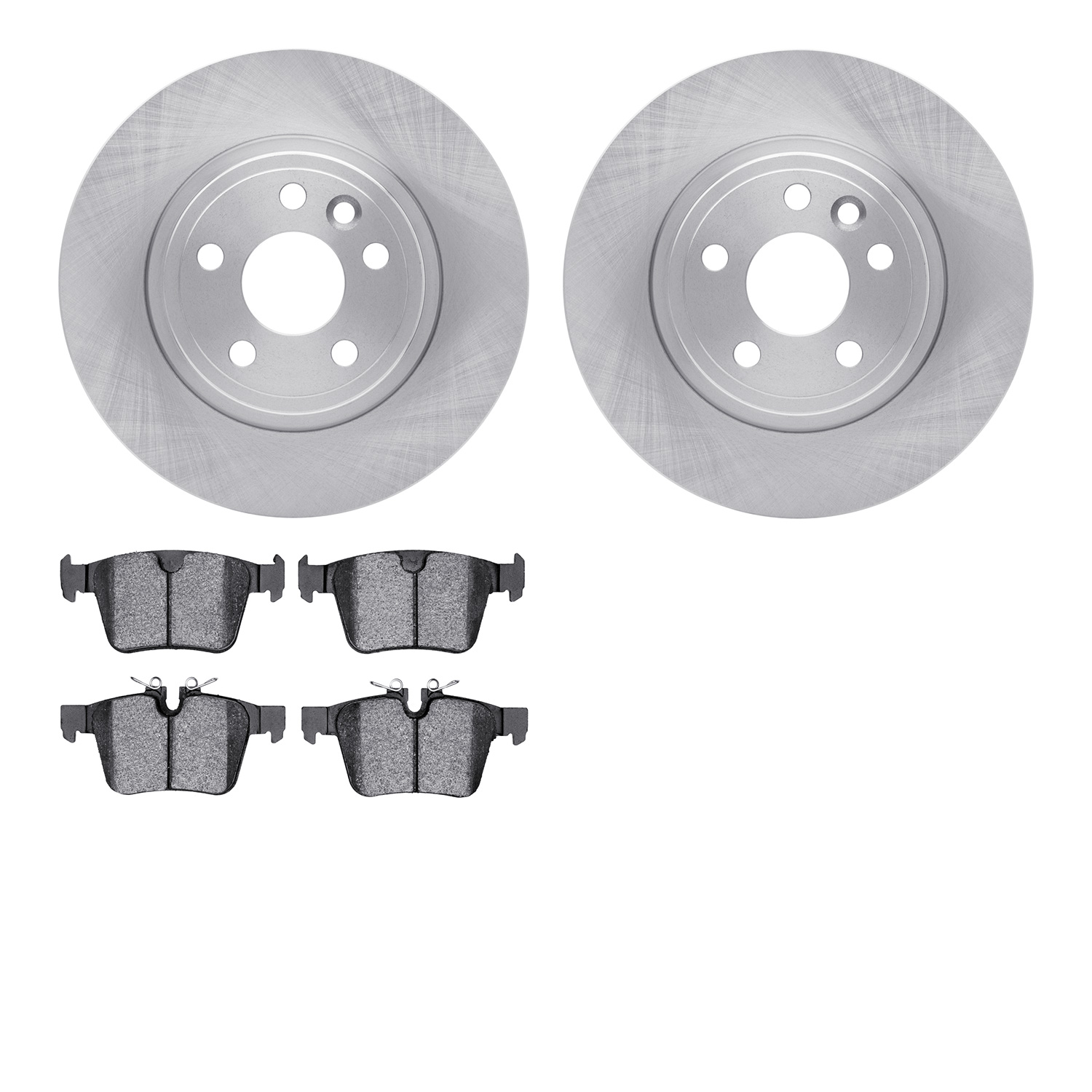 6302-11027 Brake Rotors with 3000-Series Ceramic Brake Pads Kit, 2015-2020 Multiple Makes/Models, Position: Rear