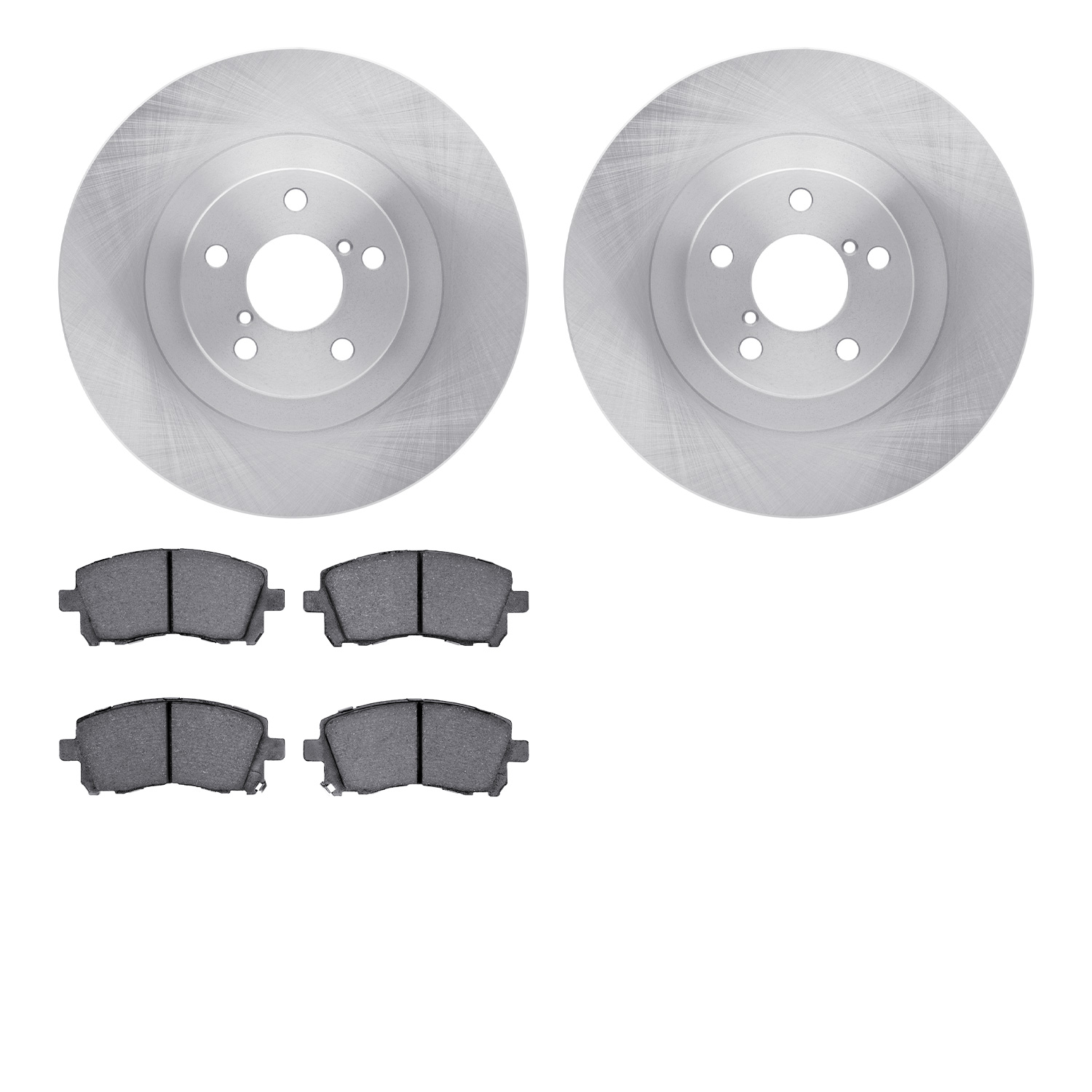 6302-13021 Brake Rotors with 3000-Series Ceramic Brake Pads Kit, 2001-2003 Subaru, Position: Front