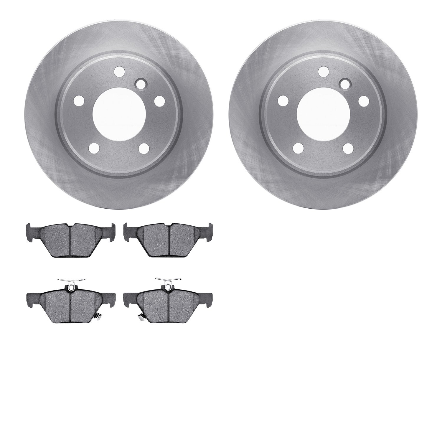 6302-13052 Brake Rotors with 3000-Series Ceramic Brake Pads Kit, Fits Select Subaru, Position: Rear