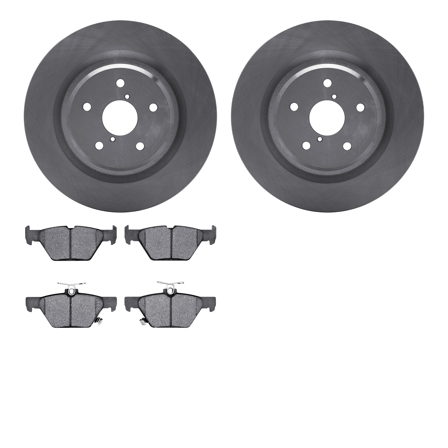 6302-13053 Brake Rotors with 3000-Series Ceramic Brake Pads Kit, Fits Select Subaru, Position: Rear