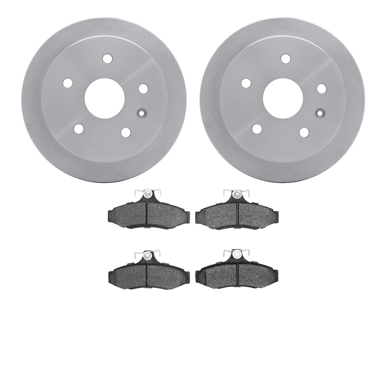 6302-18001 Brake Rotors with 3000-Series Ceramic Brake Pads Kit, 1999-2002 GM, Position: Rear