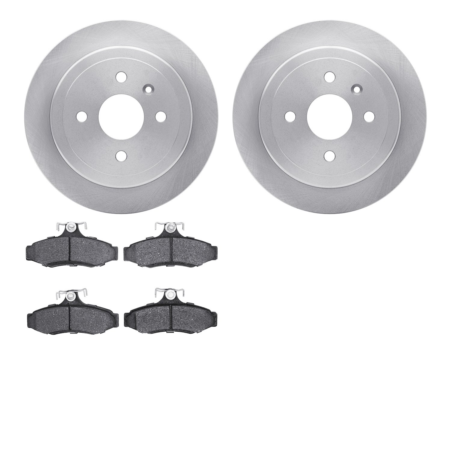 6302-18002 Brake Rotors with 3000-Series Ceramic Brake Pads Kit, 1999-2002 GM, Position: Rear