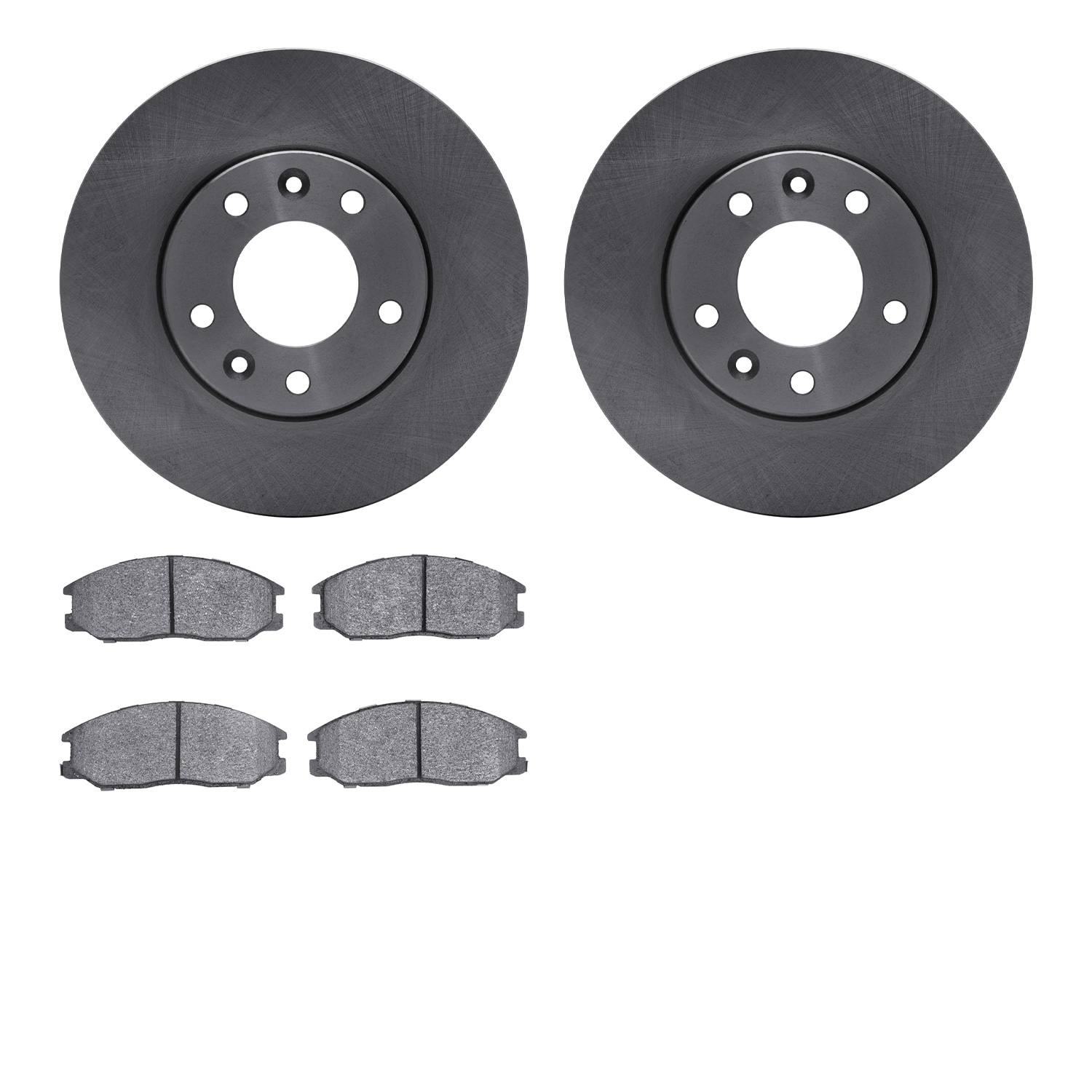 6302-21015 Brake Rotors with 3000-Series Ceramic Brake Pads Kit, 2003-2003 Kia/Hyundai/Genesis, Position: Front