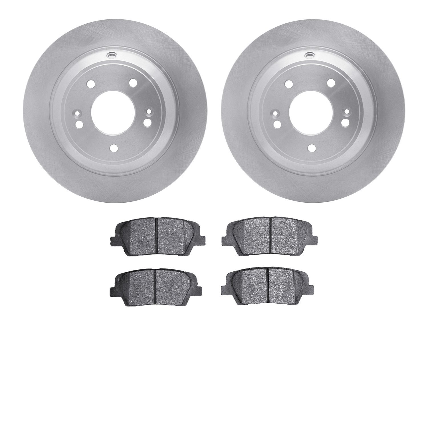 6302-21043 Brake Rotors with 3000-Series Ceramic Brake Pads Kit, Fits Select Kia/Hyundai/Genesis, Position: Rear