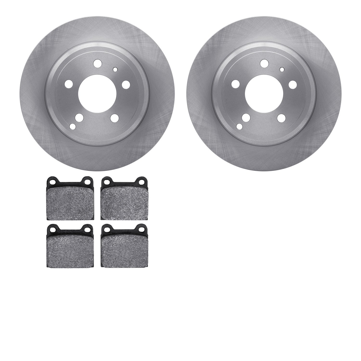 6302-27001 Brake Rotors with 3000-Series Ceramic Brake Pads Kit, 1996-2004 Volvo, Position: Rear