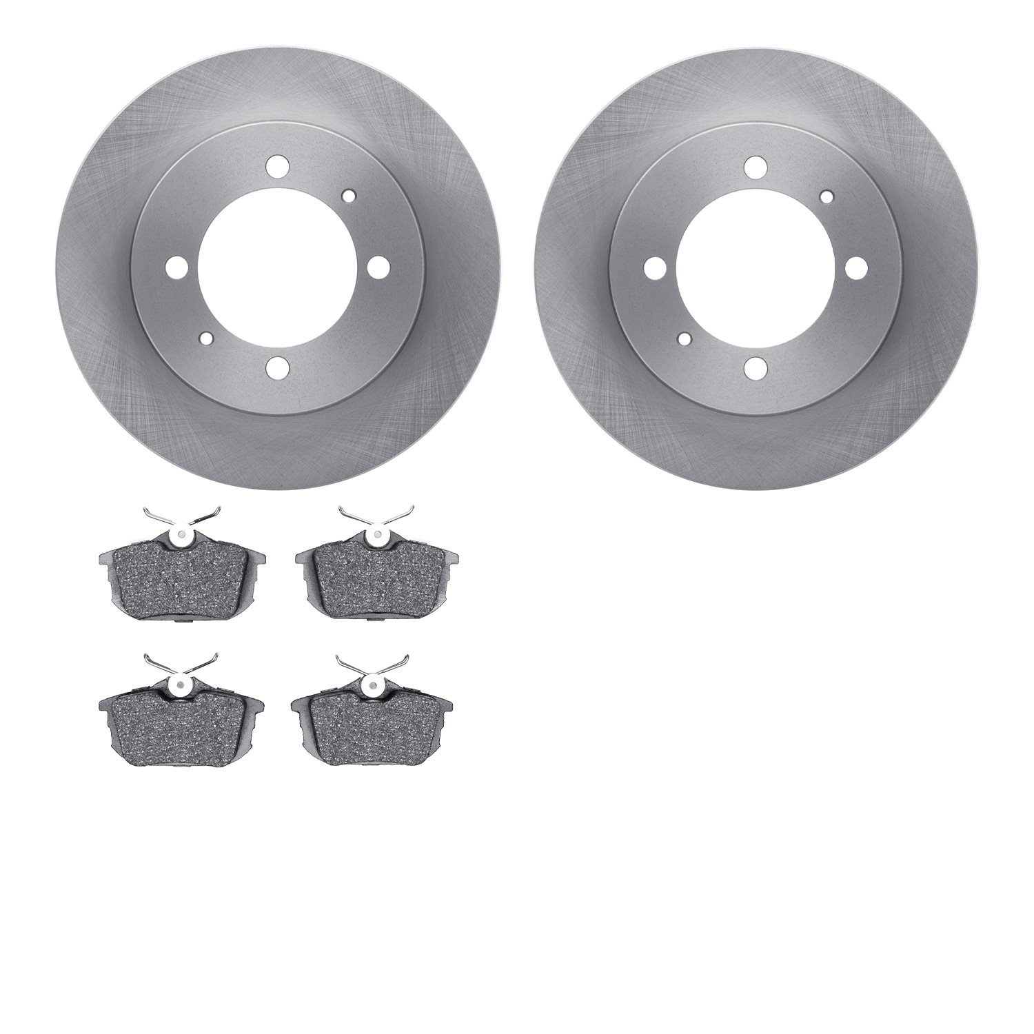 6302-27003 Brake Rotors with 3000-Series Ceramic Brake Pads Kit, 2000-2004 Multiple Makes/Models, Position: Rear