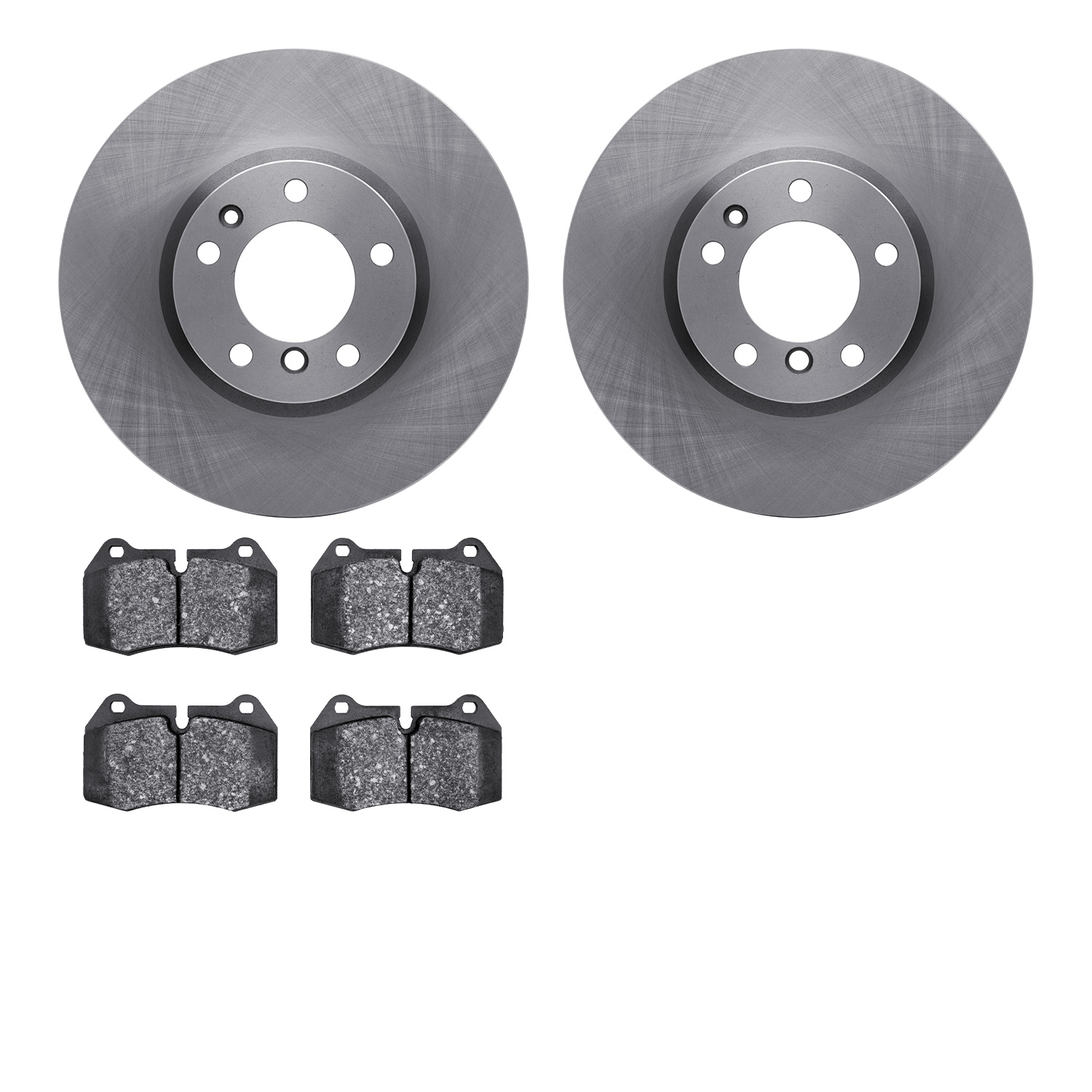 6302-31007 Brake Rotors with 3000-Series Ceramic Brake Pads Kit, 1993-1997 BMW, Position: Front