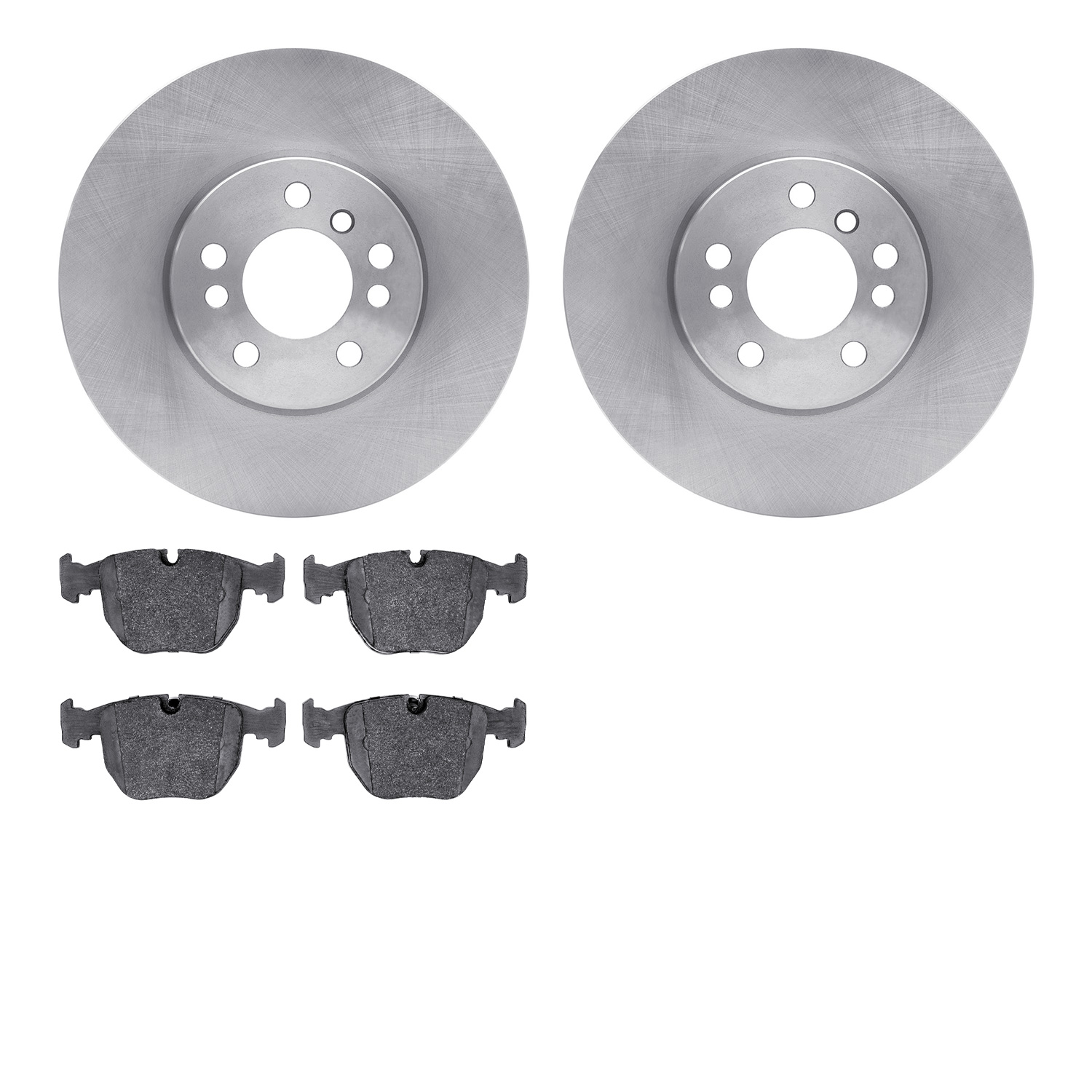 6302-31043 Brake Rotors with 3000-Series Ceramic Brake Pads Kit, 2000-2006 BMW, Position: Front