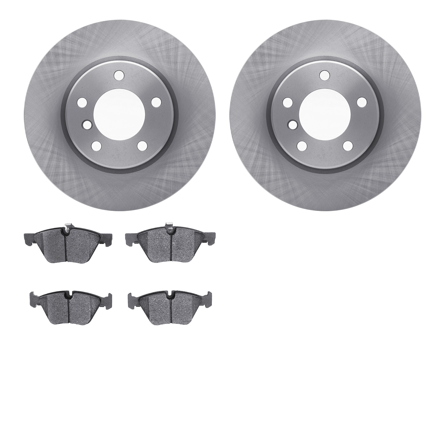 6302-31090 Brake Rotors with 3000-Series Ceramic Brake Pads Kit, 2004-2010 BMW, Position: Front