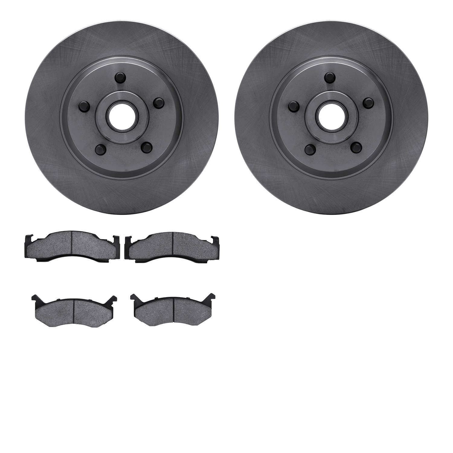 6302-39008 Brake Rotors with 3000-Series Ceramic Brake Pads Kit, 1973-1981 Mopar, Position: Front