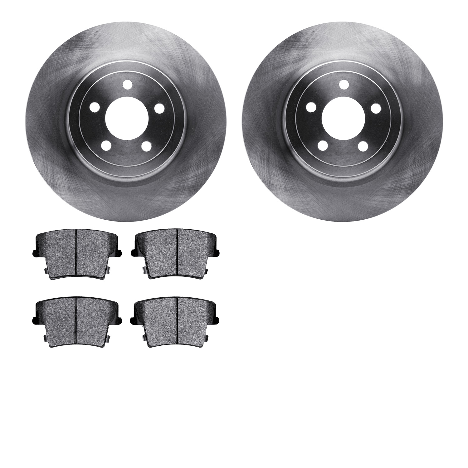 6302-39037 Brake Rotors with 3000-Series Ceramic Brake Pads Kit, 2006-2014 Mopar, Position: Rear