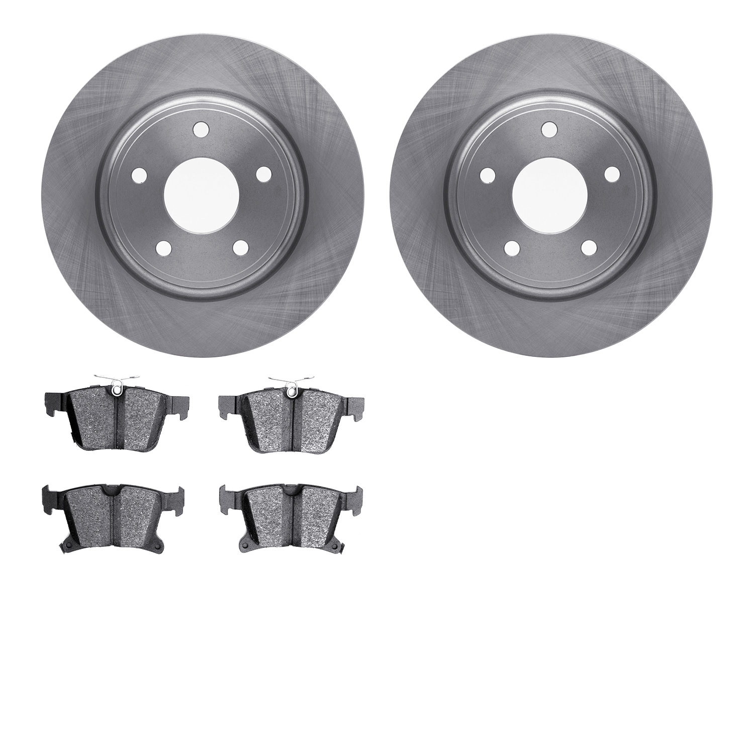 6302-39045 Brake Rotors with 3000-Series Ceramic Brake Pads Kit, Fits Select Mopar, Position: Rear