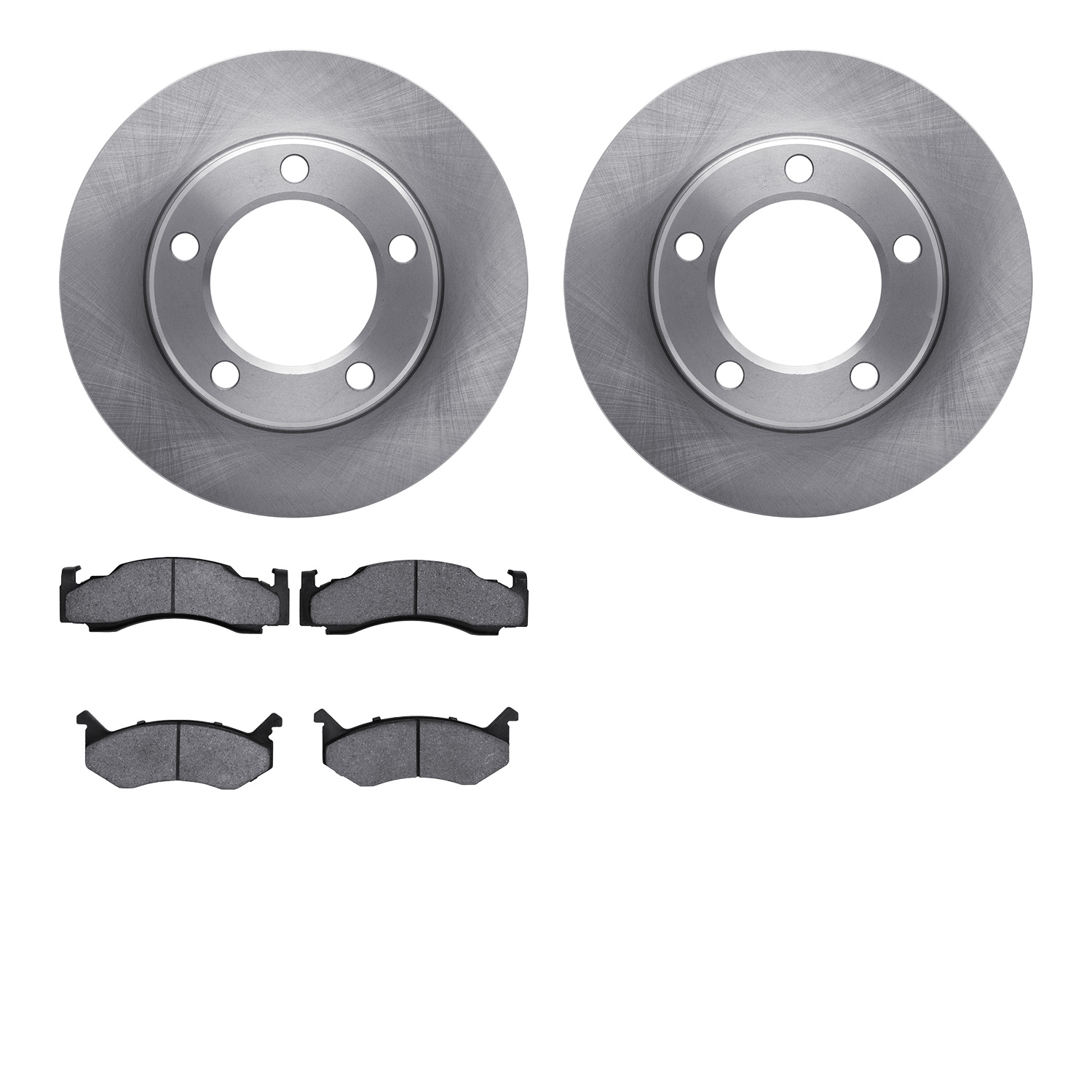 6302-40014 Brake Rotors with 3000-Series Ceramic Brake Pads Kit, 1980-1993 Mopar, Position: Front