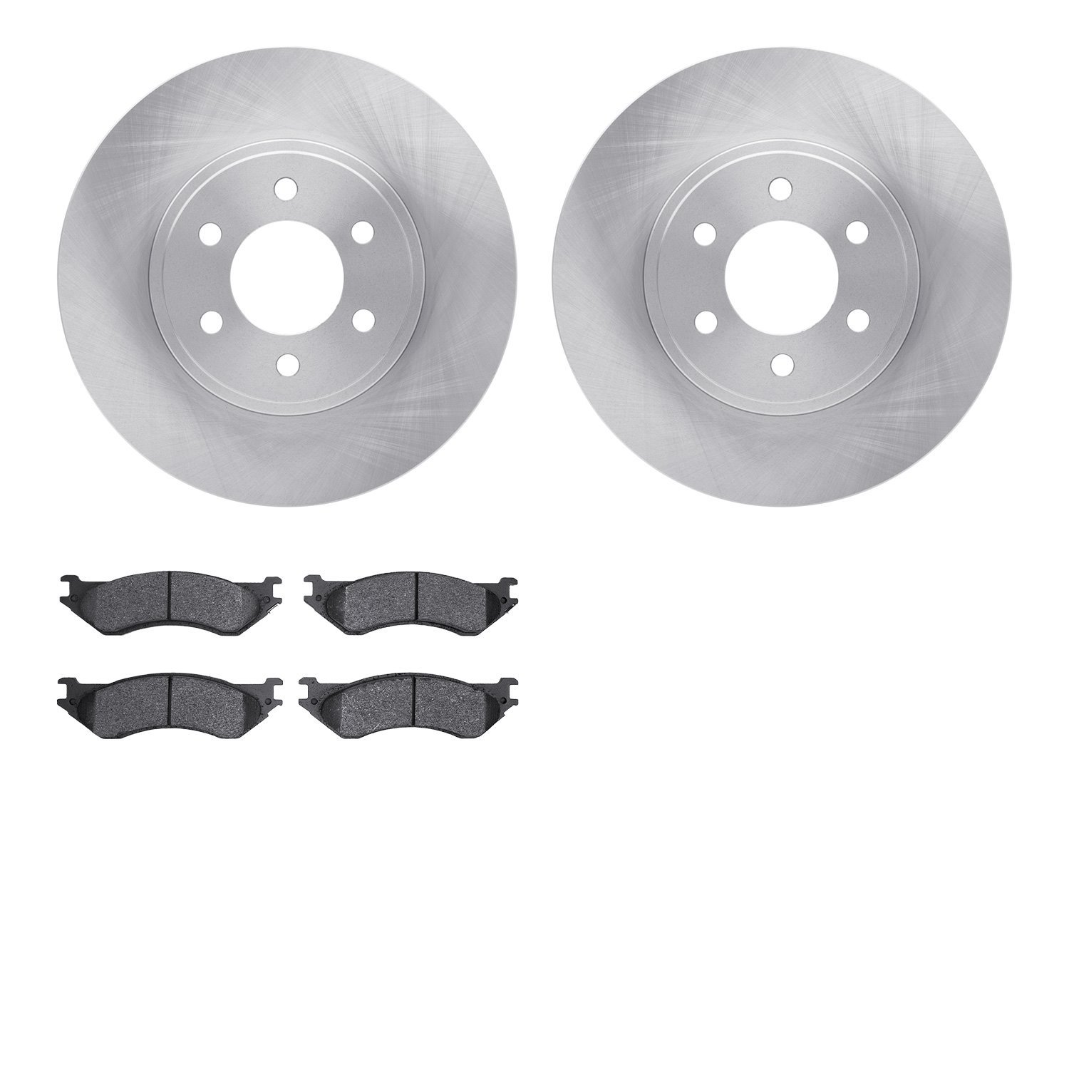 6302-40069 Brake Rotors with 3000-Series Ceramic Brake Pads Kit, 2003-2003 Mopar, Position: Front