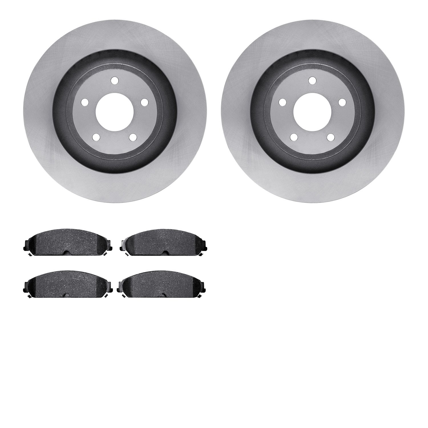 6302-40091 Brake Rotors with 3000-Series Ceramic Brake Pads Kit, 2008-2014 Mopar, Position: Front