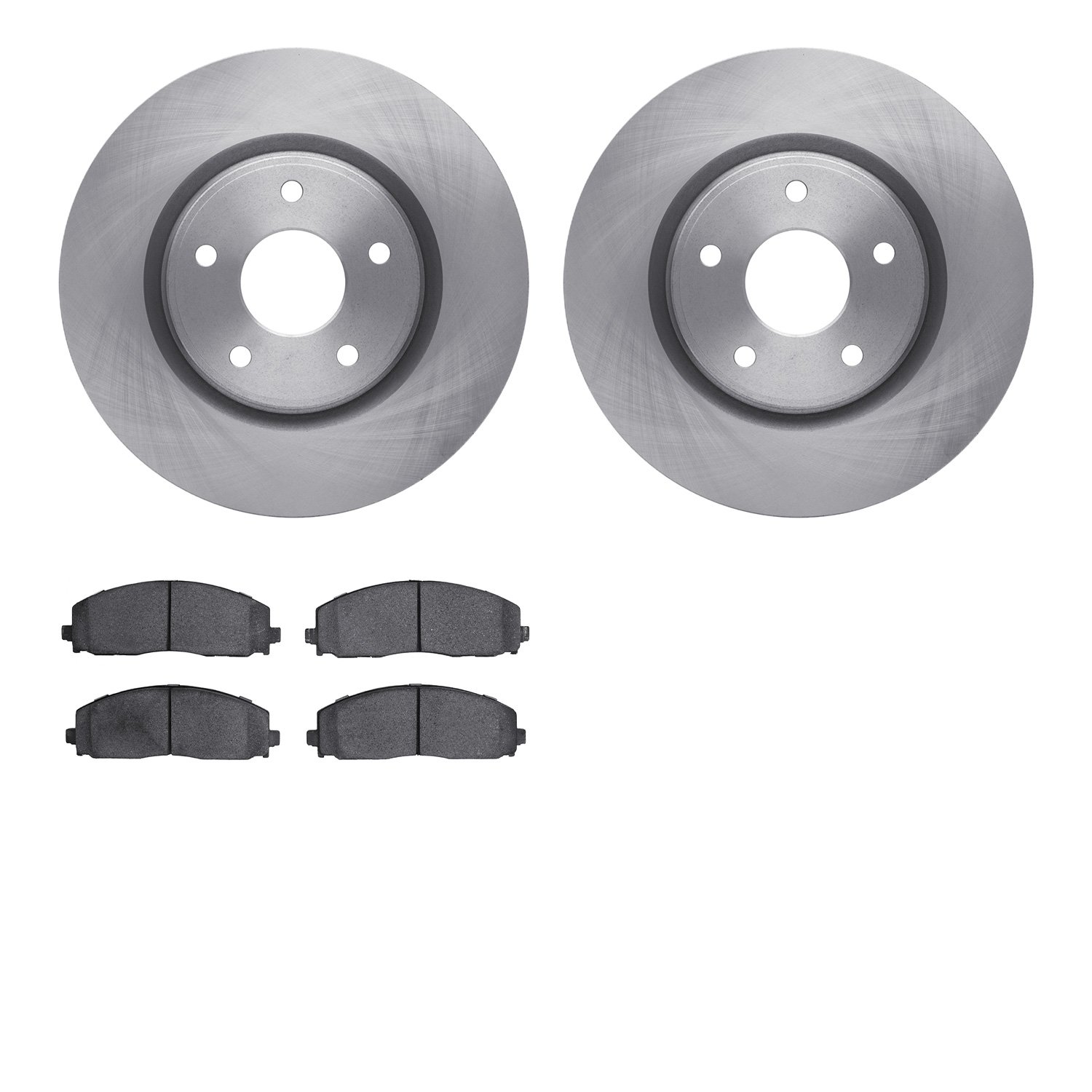6302-40096 Brake Rotors with 3000-Series Ceramic Brake Pads Kit, Fits Select Multiple Makes/Models, Position: Front