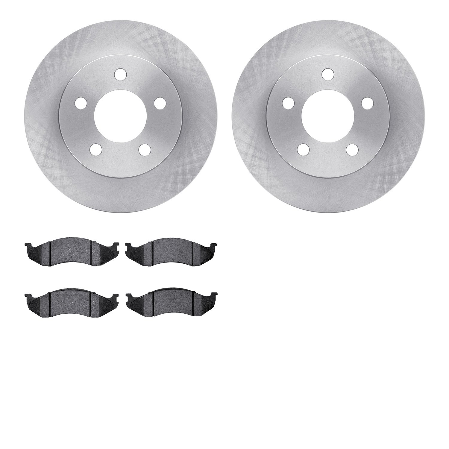 6302-42017 Brake Rotors with 3000-Series Ceramic Brake Pads Kit, 1990-1999 Mopar, Position: Front