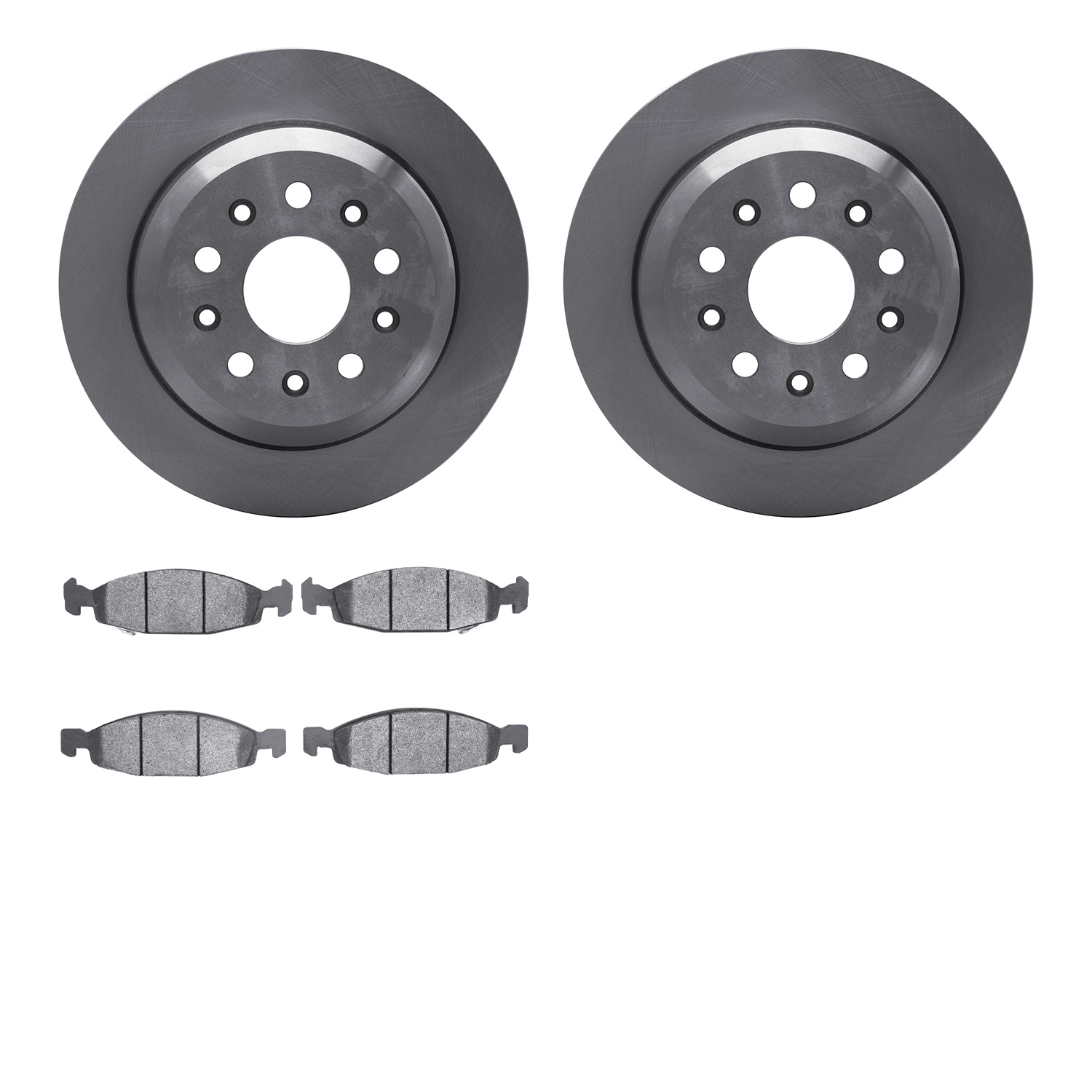 6302-42021 Brake Rotors with 3000-Series Ceramic Brake Pads Kit, 1999-2002 Mopar, Position: Front