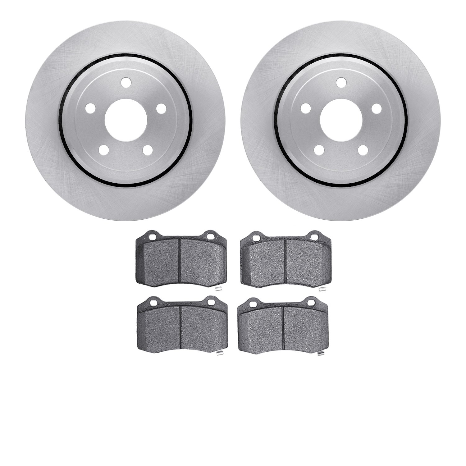 6302-42027 Brake Rotors with 3000-Series Ceramic Brake Pads Kit, Fits Select Mopar, Position: Rear