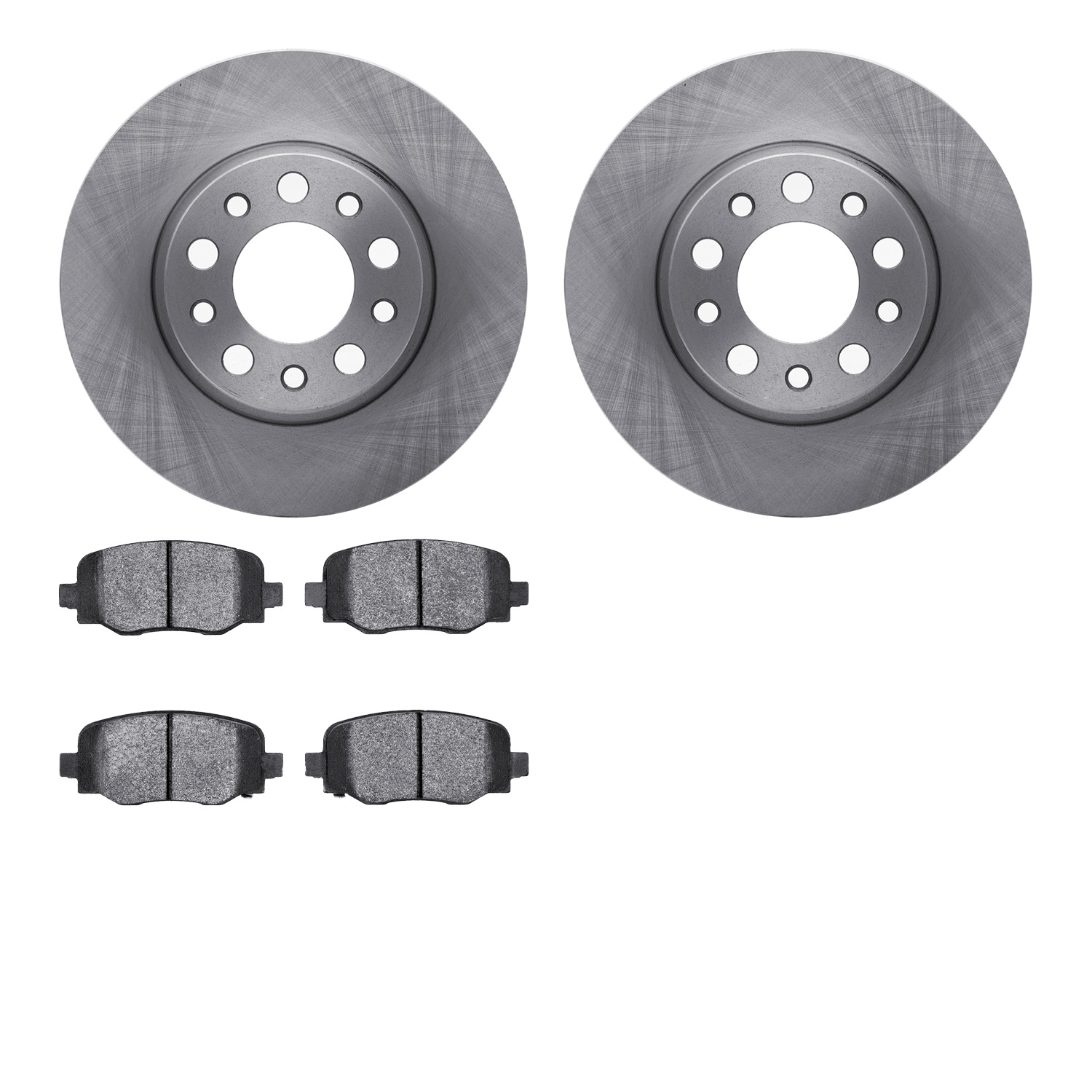 6302-42050 Brake Rotors with 3000-Series Ceramic Brake Pads Kit, Fits Select Mopar, Position: Rear