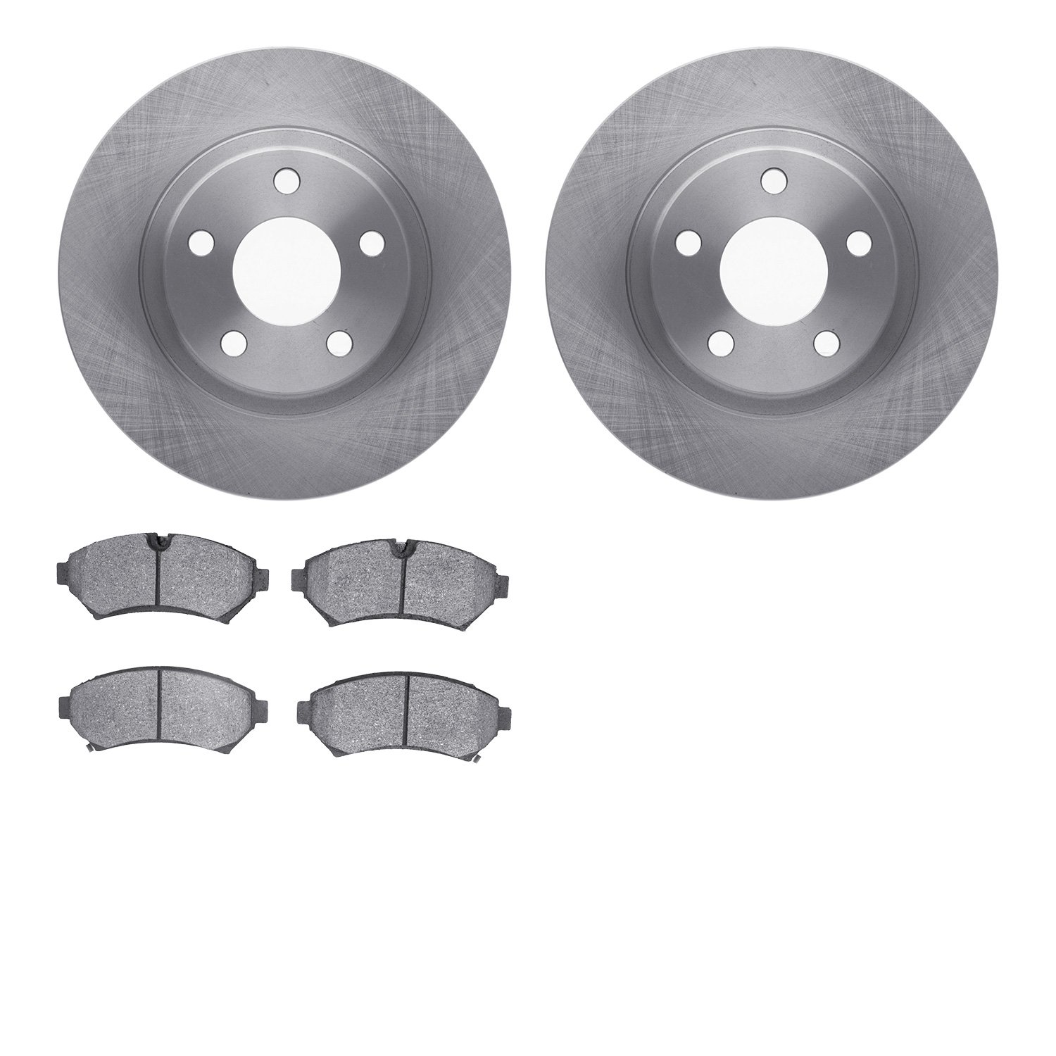 6302-45016 Brake Rotors with 3000-Series Ceramic Brake Pads Kit, 1998-2002 GM, Position: Front