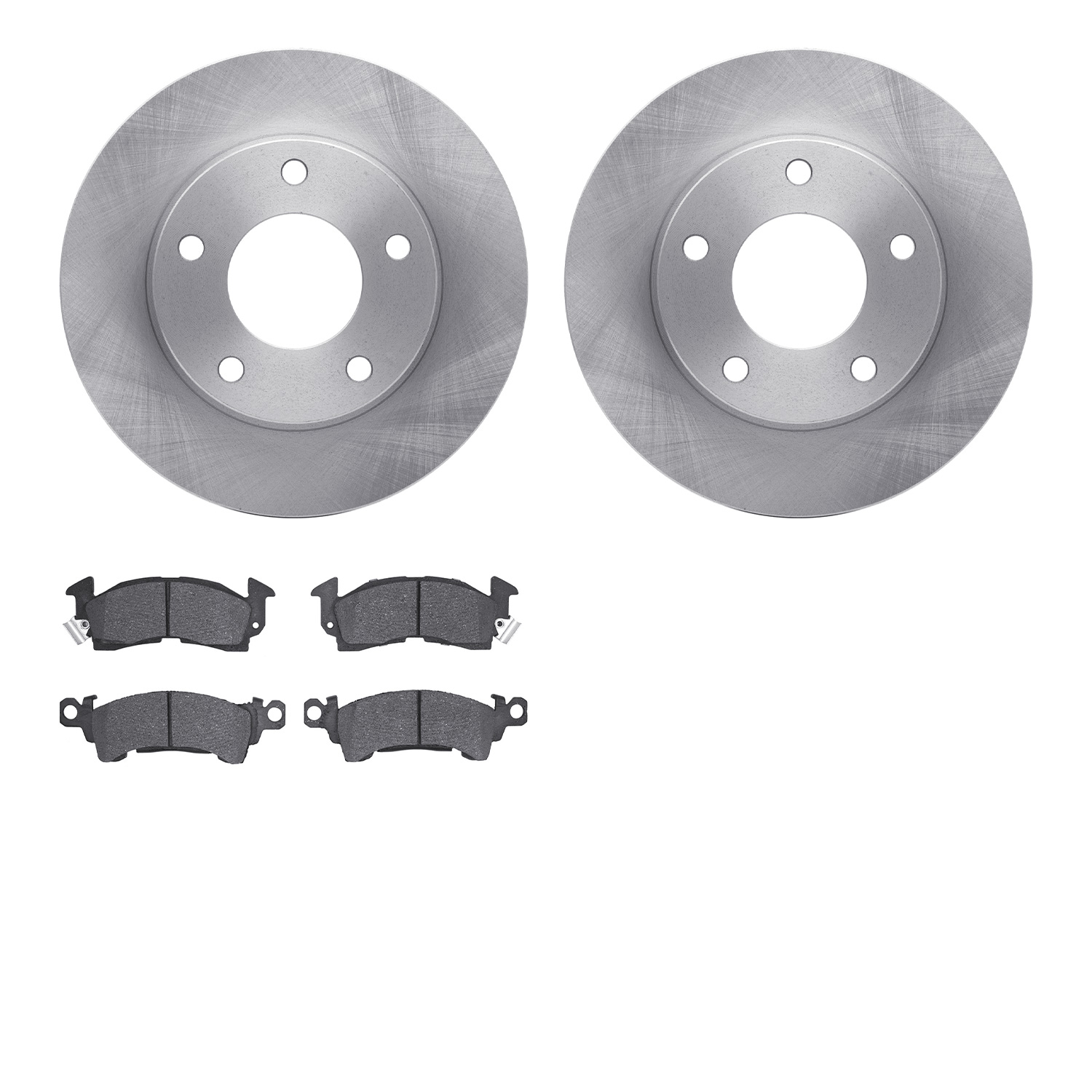 6302-46005 Brake Rotors with 3000-Series Ceramic Brake Pads Kit, 1976-1978 GM, Position: Rear