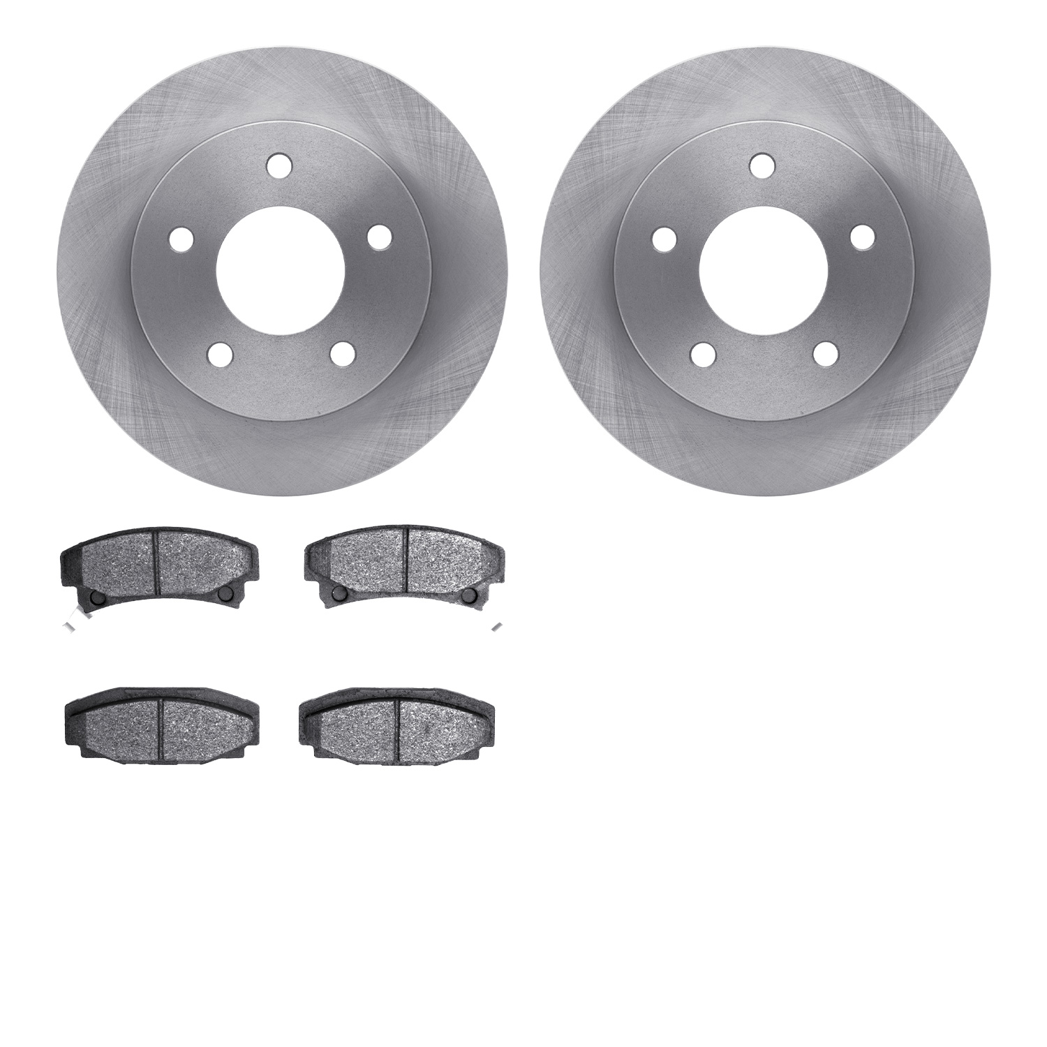 6302-46006 Brake Rotors with 3000-Series Ceramic Brake Pads Kit, 1986-1992 GM, Position: Rear