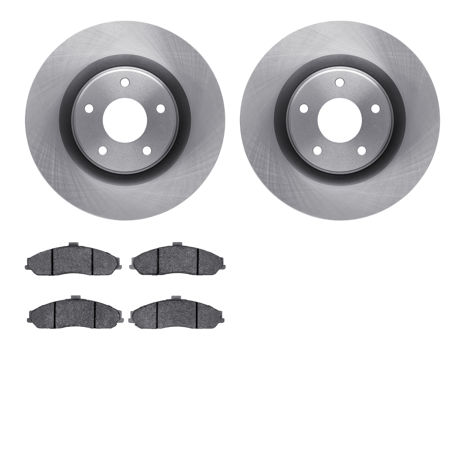 6302-46013 Brake Rotors with 3000-Series Ceramic Brake Pads Kit, 2005-2013 GM, Position: Front