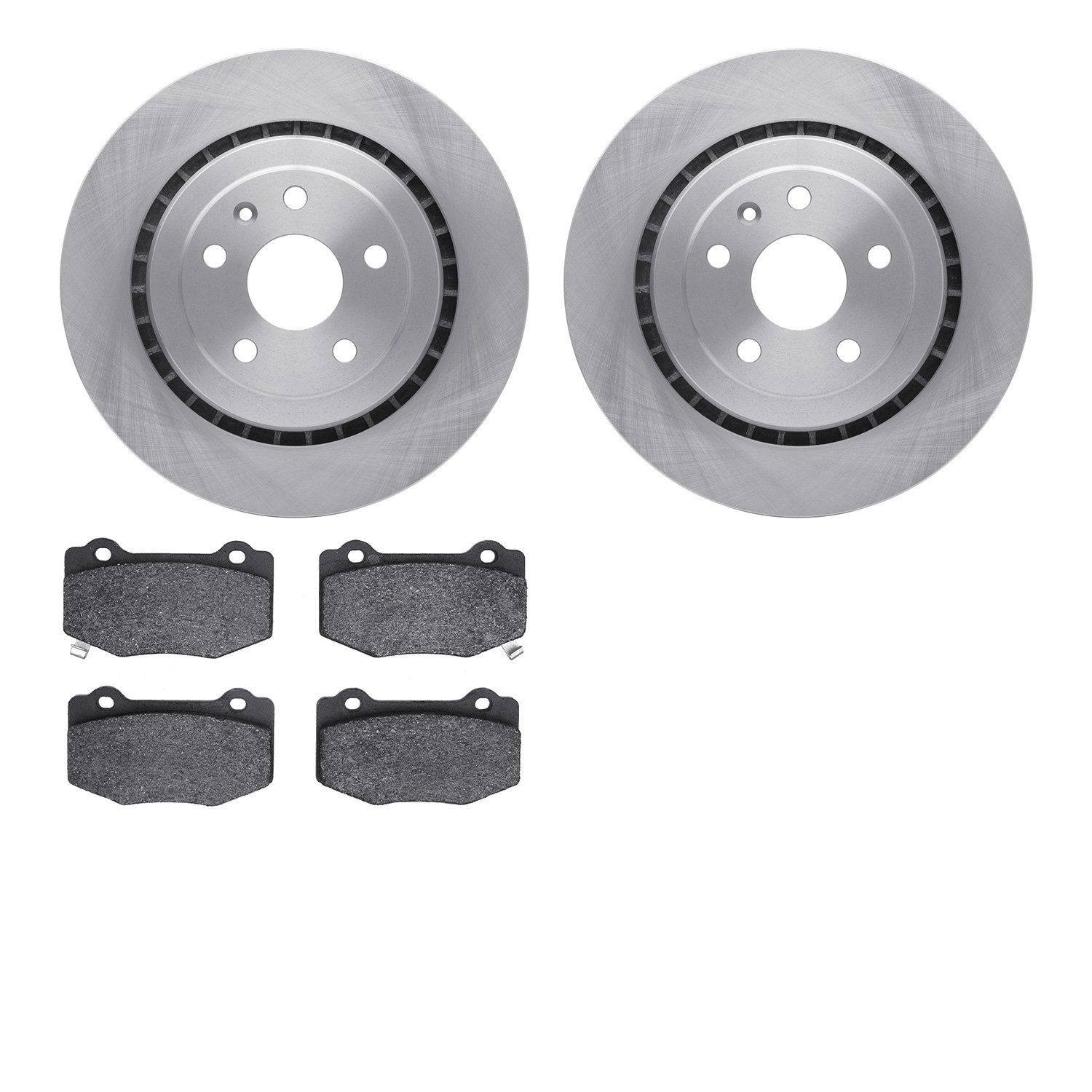 6302-47069 Brake Rotors with 3000-Series Ceramic Brake Pads Kit, Fits Select GM, Position: Rear