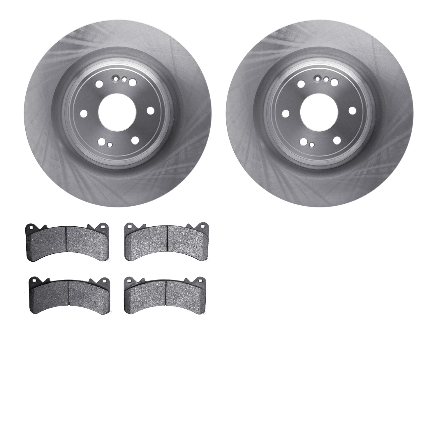 6302-47077 Brake Rotors with 3000-Series Ceramic Brake Pads Kit, 2015-2020 GM, Position: Front