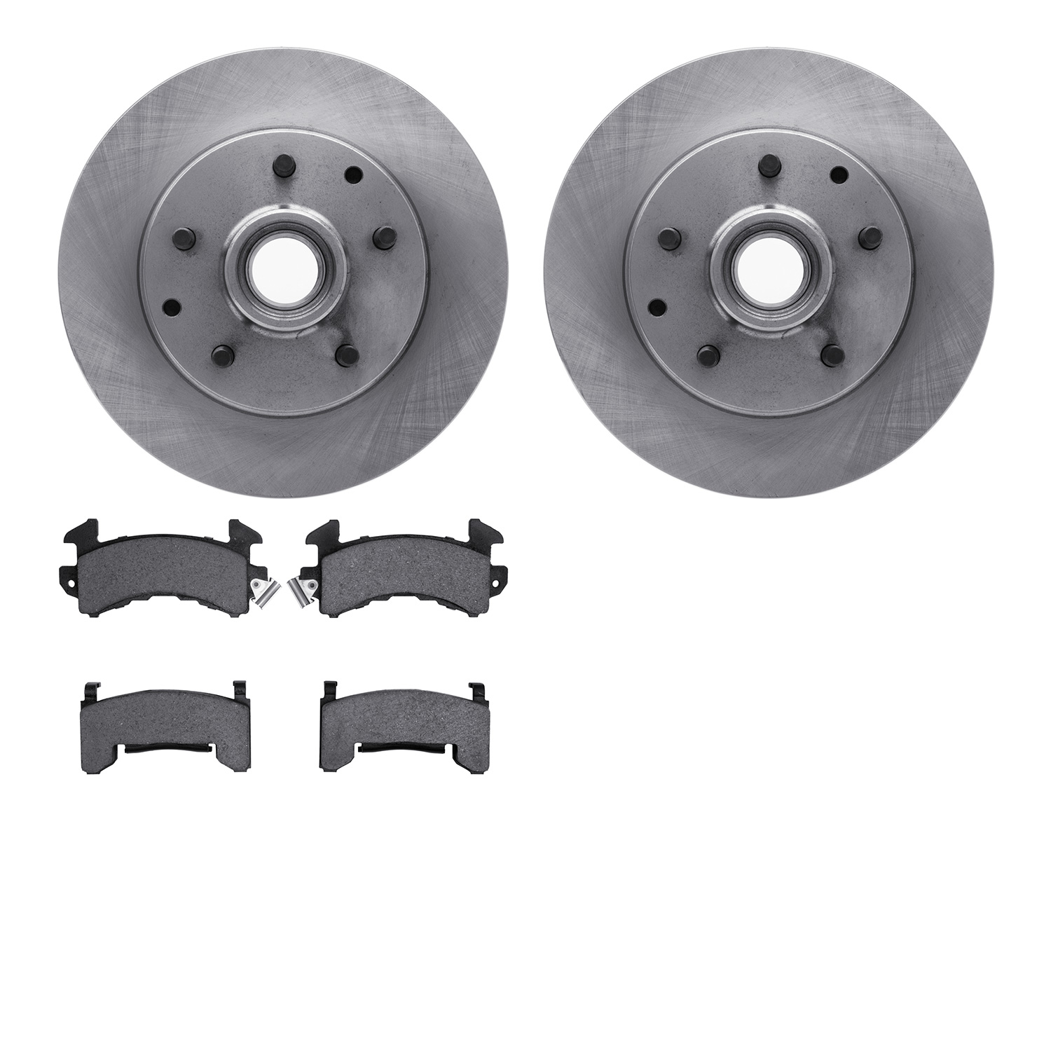 6302-48015 Brake Rotors with 3000-Series Ceramic Brake Pads Kit, 1991-2003 GM, Position: Front