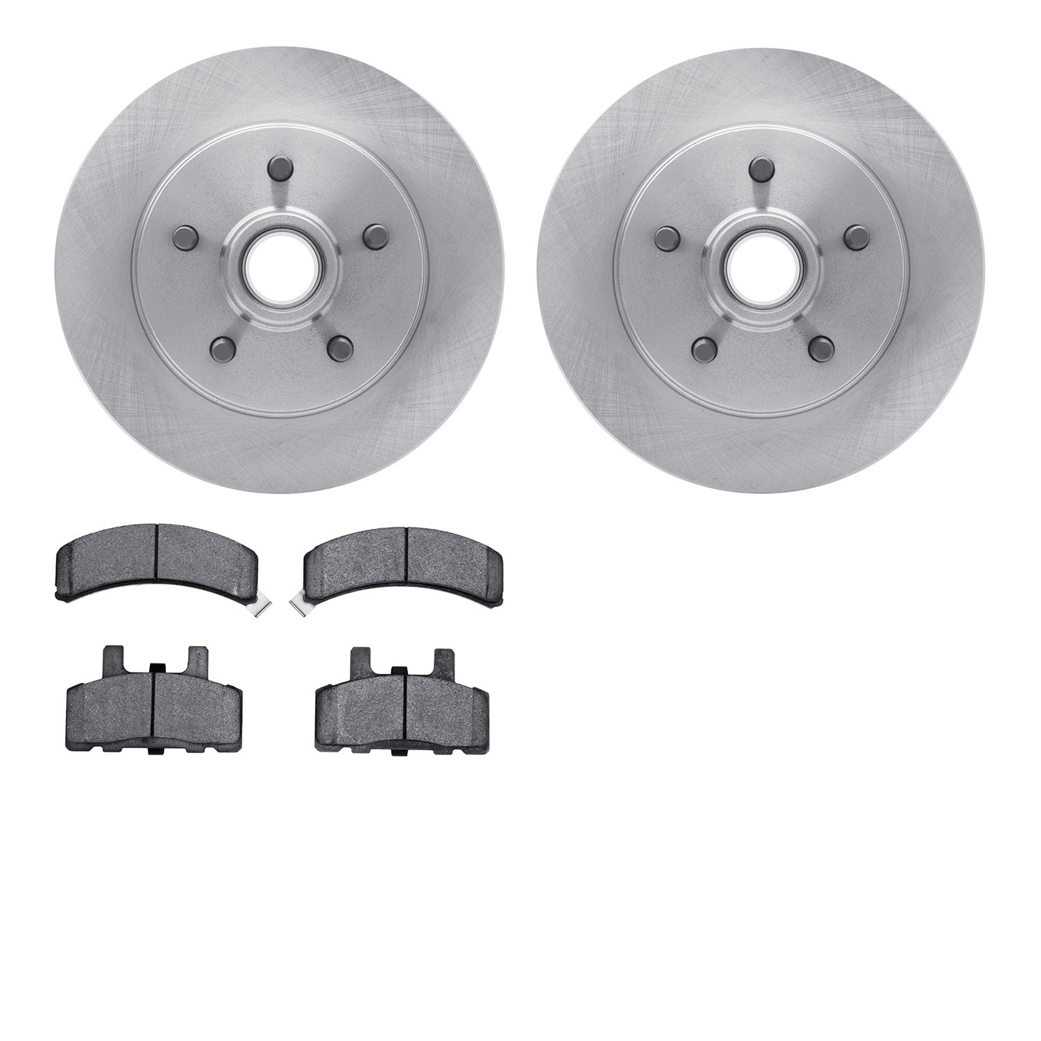 6302-48020 Brake Rotors with 3000-Series Ceramic Brake Pads Kit, 1988-1994 GM, Position: Front