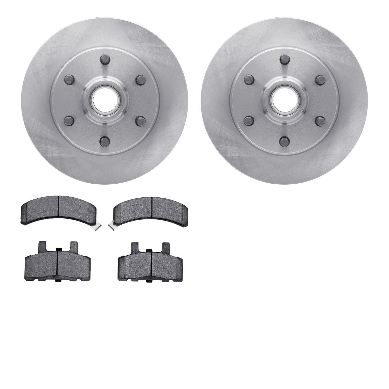 6302-48021 Brake Rotors with 3000-Series Ceramic Brake Pads Kit, 1988-1996 GM, Position: Front