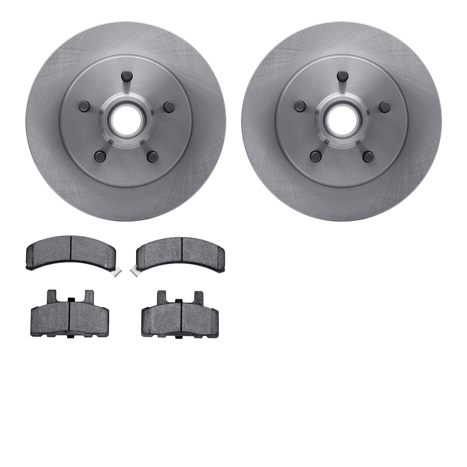 6302-48023 Brake Rotors with 3000-Series Ceramic Brake Pads Kit, 1992-2002 GM, Position: Front