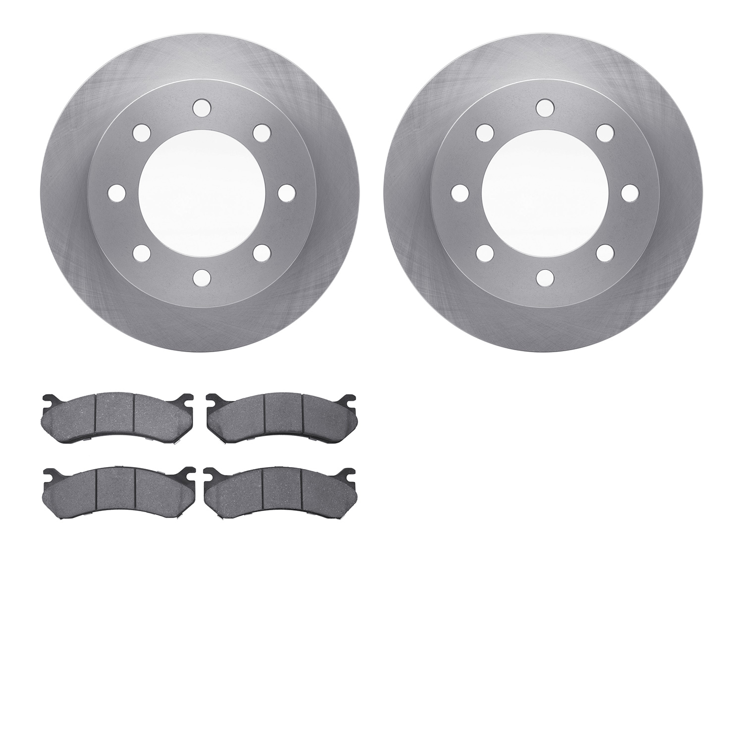 6302-48040 Brake Rotors with 3000-Series Ceramic Brake Pads Kit, 1999-2013 GM, Position: Rear